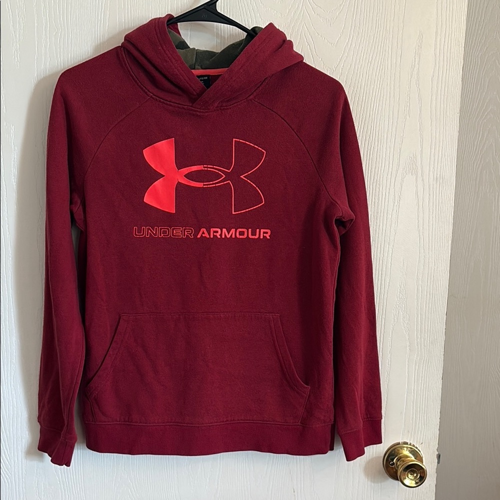 Under Armour Maroon Hoodie with Logo